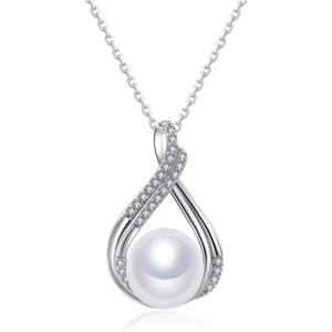 image:imageNONNYL Real Freshwater Cultured Pearl Pendant Necklaces for Women 10mm Pearls Valentines Day Christmas Gifts for Wife Mom Girlfriend Anniversary Birthday Fine Jewelry Gifts for Her