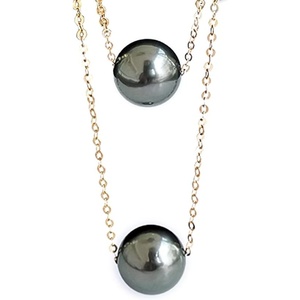 image:imageNONNYL Real Pearl Pendant Necklaces for Women with Genuine AAAA Quality 8510mm Black Tahitian Cultured Pearls  Platinum Gold Plated 18K Necklace Fine Jewelry Gifts for Her