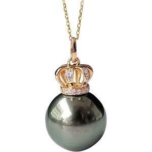 image:imageNONNYL Real Pearl Pendant Necklaces for Women with Genuine AAAA Quality 910mm Black Tahitian Cultured Pearls  Platinum Gold Plated 925 Sterling Silver Necklace Fine Jewelry Gifts