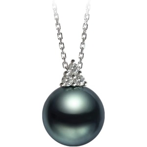 image:imageNONNYL Real Pearl Pendant for Women with Genuine AAA Quality Black Tahitian Cultured Pearls with Pendant  925 Sterling Silver Plated Platinum Gold Necklace