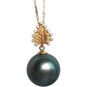 image:imageNONNYL Real Pearl Pendants Necklace for Women with Genuine AAAA Quality Black Tahitian Cultured Pearls with Pendant  925 Sterling Silver Plated Platinum Gold Necklace
