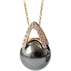 image:imageNONNYL Real Tahitian Black Pearl Necklaces for Women 910mm With 18 inch Chain Christmas Gifts for Mom Wife Girlfriend Anniversary Birthday Jewelry Gifts for Her