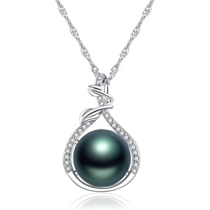 image:imageNONNYL Tahitian Black Pearl Necklace  Moms Day Gifts for Women Anniversary Christmas Birthday Jewelryblack pearl