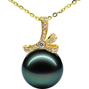 image:imageNONNYL Tahitian Black Pearl Necklaces for Women Round AAAA 910mm Pearls Real South Sea Cultured Pearl Pendant Necklace Fine Jewelry Gift for Womens Her Grandma Wife