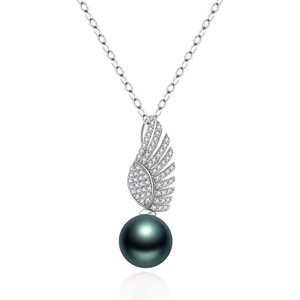image:imageNONNYL Tahitian Black Pearl Pendant Necklaces for Women with Genuine AAAA Quality 910mm Real Cultured Pearls  Platinum Gold Plated 925 Sterling Silver Necklace Fine Jewelry Womens Gifts