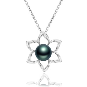 image:imageNONNYL Tahitian Black Pearls Authentic South Sea Pearl Pendant Necklace 105mm Round 18K Gold Plated 925 Sterling Silver  Fine Jewelry Gifts for Women Wife Mom Daughter