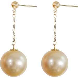 image:imageNONNYL Wife Jewelry 18K Gold Earrings  Genuine South Sea Golden Pearl Jewelry Earrings for Women Birthday Jewelry for Girlfriend Valentines Day for Wife NO1165