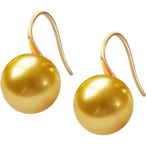 image:imageNONNYL Wife Jewelry 18K Gold Earrings  Genuine South Sea Golden Pearl Jewelry Earrings for Women Birthday Jewelry for Girlfriend Valentines Day for Wife NO1152