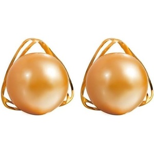 image:imageNONNYL Wife Jewelry 18K Gold Earrings  Genuine South Sea Golden Pearl Jewelry Earrings for Women Birthday Jewelry for Girlfriend Valentines Day for Wife NO1134