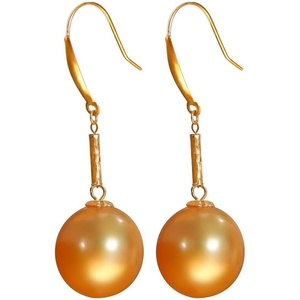 image:imageNONNYL Wife Jewelry 18K Gold Earrings  Genuine South Sea Golden Pearl Jewelry Earrings for Women Birthday Jewelry for Girlfriend Valentines Day for Wife NO1166