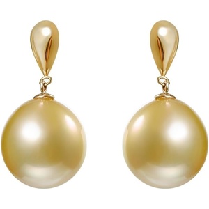 image:imageNONNYL Wife Jewelry 18K Gold Earrings  Genuine South Sea Golden Pearl Jewelry Earrings for Women Birthday Jewelry for Girlfriend Valentines Day for Wife NO1164