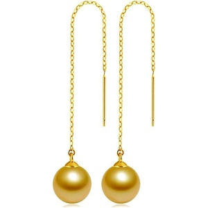 image:imageNONNYL Wife Jewelry 18K Gold Earrings  Genuine South Sea Golden Pearl Jewelry Earrings for Women Birthday Jewelry for Girlfriend Valentines Day for Wife NO1133