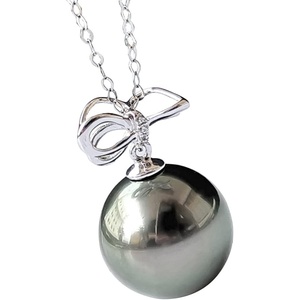 image:imageNonnyl Tahitian Black Pearl Pendant Necklace for Women 9mm10mm Real South Sea Pearls Round Black Pearl Pendant 925 Sterling Silver Plated 18K Gold  Sterling Silver 18 inch Chain  Christmas Jewelry Gifts for Women Wife Girlfriend Mom Daughter Her