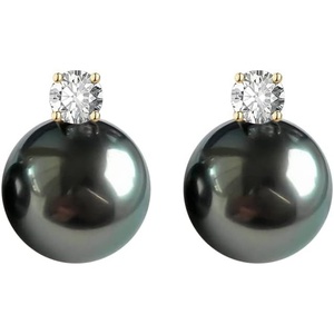 image:imageReal Pearl Earrings for Women with Genuine AAAA Quality Black Tahitian Cultured Pearls Earring  925 Sterling Silver Plated Platinum Pearl Gold Earrings  Nonnyl