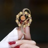 image:imageGifts for Wife Anniversary Brooch for Women Pearl Brooch Real 910mm AAA Quality Handpicked Nature Pearls and D Color Moissanite  Gifts for Mom Girlfriend Her NO11406