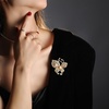 image:imageGifts for Wife Anniversary Brooch for Women Pearl Brooch Real 910mm AAA Quality Handpicked Nature Pearls and D Color Moissanite  Gifts for Mom Girlfriend Her NO11349