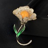 image:imageGifts for Wife Anniversary Brooch for Women Pearl Brooch Real AAA Quality Handpicked Nature Pearls and D Color Moissanite  Gifts for Mom Girlfriend Her NO11160