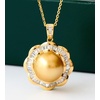 image:imageGifts for Wife Jewelry Plated 18K Gold  Genuine South Sea Golden Pearl Jewelry Pendant Necklace for Women Birthday Gift for Girlfriend Valentines Day for Wife Mothers Day for Mom Grandma