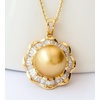 image:imageGifts for Wife Jewelry Plated 18K Gold  Genuine South Sea Golden Pearl Jewelry Pendant Necklace for Women Birthday Gift for Girlfriend Valentines Day for Wife Mothers Day for Mom Grandma