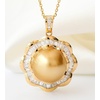 image:imageGifts for Wife Jewelry Plated 18K Gold  Genuine South Sea Golden Pearl Jewelry Pendant Necklace for Women Birthday Gift for Girlfriend Valentines Day for Wife Mothers Day for Mom Grandma