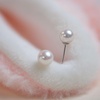 image:imageNONNYL 18K Gold Pearl Earrings  Mothers Day Anniversary Birthday Christmas Valentines Jewelry Gifts for Mom Wife Women HerStud