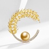 image:imageNONNYL Elegant South Sea Golden Pearl Brooch Pins Costume Jewelry For Women Fashion Christmas Gifts Wife Mom Girlfriend Anniversary Birthday Fine Jewelry Gifts for Her NO2264