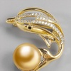 image:imageNONNYL Elegant South Sea Golden Pearl Brooch Pins Costume Jewelry For Women Fashion Christmas Gifts Wife Mom Girlfriend Anniversary Birthday Fine Jewelry Gifts for Her NO2286