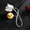 image:imageNONNYL Elegant South Sea Golden Pearl Brooch Pins Costume Jewelry For Women Fashion Christmas Gifts Wife Mom Girlfriend Anniversary Birthday Fine Jewelry Gifts for Her NO2257