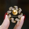 image:imageNONNYL Elegant South Sea Golden Pearl Brooch Pins Costume Jewelry For Women Fashion Christmas Gifts Wife Mom Girlfriend Anniversary Birthday Fine Jewelry Gifts for Her NO2283