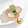 image:imageNONNYL Elegant South Sea Golden Pearl Brooch Pins Costume Jewelry For Women Fashion Christmas Gifts Wife Mom Girlfriend Anniversary Birthday Fine Jewelry Gifts for Her NO2256