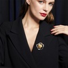 image:imageNONNYL Elegant South Sea Golden Pearl Brooch Pins Costume Jewelry For Women Fashion Christmas Gifts Wife Mom Girlfriend Anniversary Birthday Fine Jewelry Gifts for Her NO1143