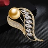 image:imageNONNYL Elegant South Sea Golden Pearl Brooch Pins Costume Jewelry For Women Fashion Christmas Gifts Wife Mom Girlfriend Anniversary Birthday Fine Jewelry Gifts for Her NO1161
