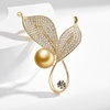image:imageNONNYL Elegant South Sea Golden Pearl Brooch Pins Costume Jewelry For Women Fashion Christmas Gifts Wife Mom Girlfriend Anniversary Birthday Fine Jewelry Gifts for Her NO1169
