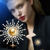 image:imageNONNYL Elegant South Sea Golden Pearl Brooch Pins Costume Jewelry For Women Fashion Christmas Gifts Wife Mom Girlfriend Anniversary Birthday Fine Jewelry Gifts for Her NO1146
