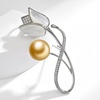 image:imageNONNYL Elegant South Sea Golden Pearl Brooch Pins Costume Jewelry For Women Fashion Christmas Gifts Wife Mom Girlfriend Anniversary Birthday Fine Jewelry Gifts for Her NO2257