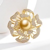image:imageNONNYL Elegant South Sea Golden Pearl Brooch Pins Costume Jewelry For Women Fashion Christmas Gifts Wife Mom Girlfriend Anniversary Birthday Fine Jewelry Gifts for Her NO1136