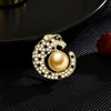 image:imageNONNYL Elegant South Sea Golden Pearl Brooch Pins Costume Jewelry For Women Fashion Christmas Gifts Wife Mom Girlfriend Anniversary Birthday Fine Jewelry Gifts for Her NO1170