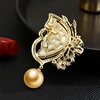 image:imageNONNYL Elegant South Sea Golden Pearl Brooch Pins Costume Jewelry For Women Fashion Christmas Gifts Wife Mom Girlfriend Anniversary Birthday Fine Jewelry Gifts for Her NO1153