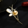 image:imageNONNYL Elegant South Sea Golden Pearl Brooch Pins Costume Jewelry For Women Fashion Christmas Gifts Wife Mom Girlfriend Anniversary Birthday Fine Jewelry Gifts for Her NO1177