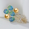 image:imageNONNYL Elegant South Sea Golden Pearl Brooch Pins Costume Jewelry For Women Fashion Christmas Gifts Wife Mom Girlfriend Anniversary Birthday Fine Jewelry Gifts for Her NO1138