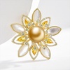 image:imageNONNYL Elegant South Sea Golden Pearl Brooch Pins Costume Jewelry For Women Fashion Christmas Gifts Wife Mom Girlfriend Anniversary Birthday Fine Jewelry Gifts for Her NO1145