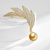 image:imageNONNYL Elegant South Sea Golden Pearl Brooch Pins Costume Jewelry For Women Fashion Christmas Gifts Wife Mom Girlfriend Anniversary Birthday Fine Jewelry Gifts for Her NO1156