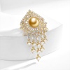 image:imageNONNYL Elegant South Sea Golden Pearl Brooch Pins Costume Jewelry For Women Fashion Christmas Gifts Wife Mom Girlfriend Anniversary Birthday Fine Jewelry Gifts for Her NO2262