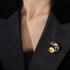 image:imageNONNYL Elegant South Sea Golden Pearl Brooch Pins Costume Jewelry For Women Fashion Christmas Gifts Wife Mom Girlfriend Anniversary Birthday Fine Jewelry Gifts for Her NO2286