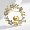 image:imageNONNYL Elegant South Sea Golden Pearl Brooch Pins Costume Jewelry For Women Fashion Christmas Gifts Wife Mom Girlfriend Anniversary Birthday Fine Jewelry Gifts for Her NO1149