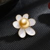 image:imageNONNYL Elegant South Sea Golden Pearl Brooch Pins Costume Jewelry For Women Fashion Christmas Gifts Wife Mom Girlfriend Anniversary Birthday Fine Jewelry Gifts for Her NO1141