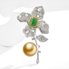image:imageNONNYL Elegant South Sea Golden Pearl Brooch Pins Costume Jewelry For Women Fashion Christmas Gifts Wife Mom Girlfriend Anniversary Birthday Fine Jewelry Gifts for Her NO2269
