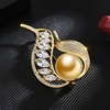 image:imageNONNYL Elegant South Sea Golden Pearl Brooch Pins Costume Jewelry For Women Fashion Christmas Gifts Wife Mom Girlfriend Anniversary Birthday Fine Jewelry Gifts for Her NO1161
