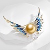 image:imageNONNYL Elegant South Sea Golden Pearl Brooch Pins Costume Jewelry For Women Fashion Christmas Gifts Wife Mom Girlfriend Anniversary Birthday Fine Jewelry Gifts for Her NO1158