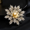 image:imageNONNYL Elegant South Sea Golden Pearl Brooch Pins Costume Jewelry For Women Fashion Christmas Gifts Wife Mom Girlfriend Anniversary Birthday Fine Jewelry Gifts for Her NO2266